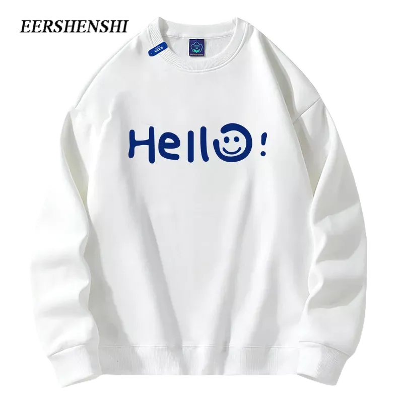 Eershenshi คูปองเสื้อสเวตเตอร์ลำลองผู้ชาย: BHAPSHDGA ตัวอักษรคอกลมพิมพ์หลวมฤดูใบไม้ร่วงและฤดูหนาว