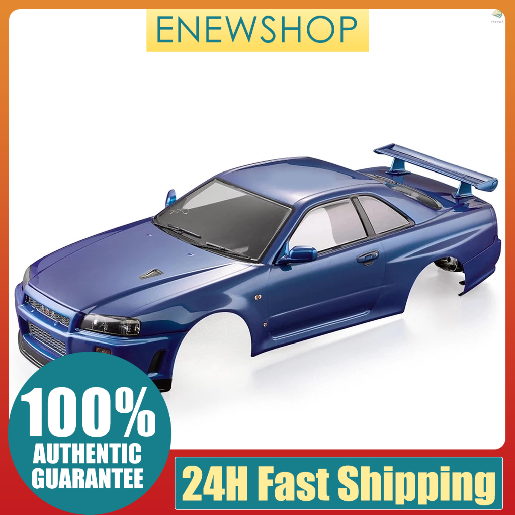 Enew)killerbody 48716 Nissan Skyline (R34) กรอบบอดี้สําเร็จรูป สําหรับรถแข่งบังคับวิทยุไฟฟ้า 1/10 DI