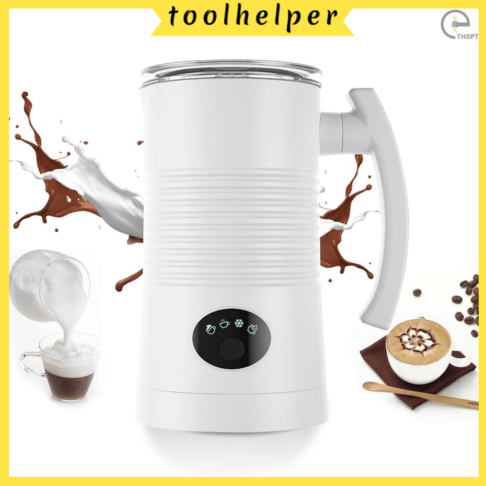 [T&amp;H]350ml เครื่องตีนมกาแฟอัตโนมัติ,เครื่องตีฟองนมไฟฟ้าทำจากสเตนเลสสตีล  4 in 1 สําหรับชงกาแฟ นมร้อน Milk Frother