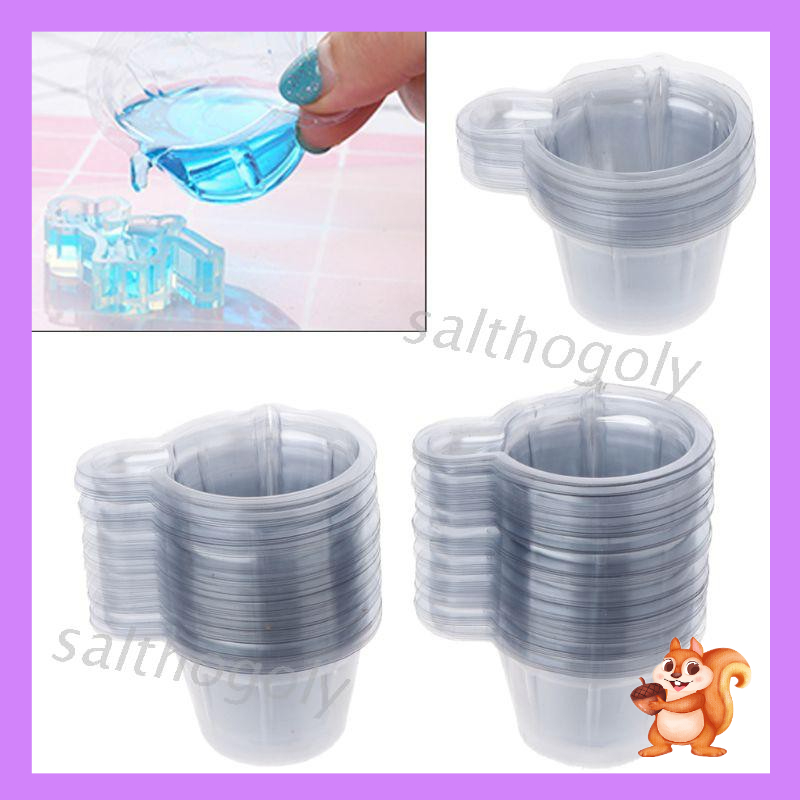 ถ้วยพลาสติกแบบใช้แล้วทิ้ง 40 มล . 100 ชิ้นสําหรับทําเครื่องประดับ