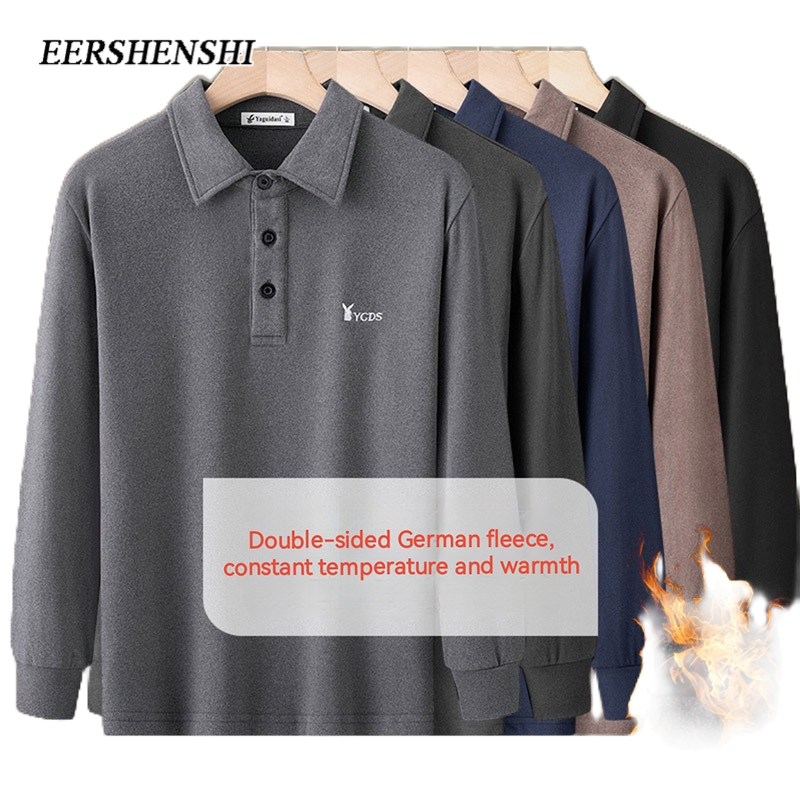 Eershenhsi เสื้อกันหนาวลําลอง แขนยาว ทรงหลวม สไตล์ยุโรป และอเมริกา วินเทจ สีพื้น แฟชั่นฤดูใบไม้ร่วง และฤดูหนาว สําหรับผู้ชาย