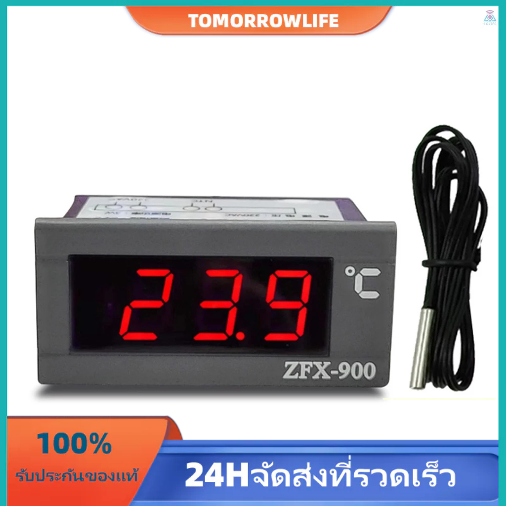 [T&L] Zfx-900 เครื่องวัดอุณหภูมิดิจิทัล แบบฝัง อัจฉริยะ แผงแสดงอุณหภูมิ สําหรับตู้เย็น แช่แข็งลึก ตู้เสื้อผ้าเย็น