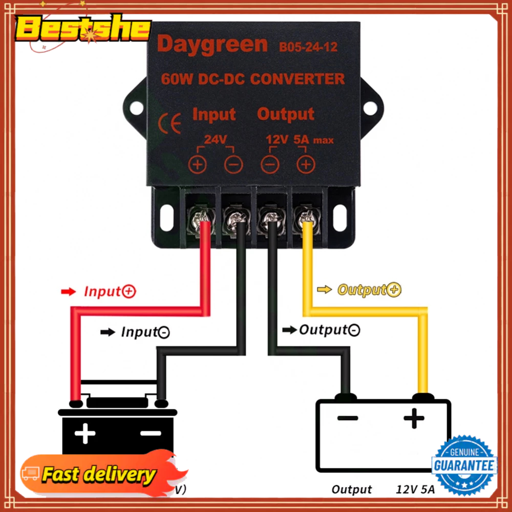 ตัวแปลงไฟ LED DC 24V เป็น DC 12V คุณภาพสูง
