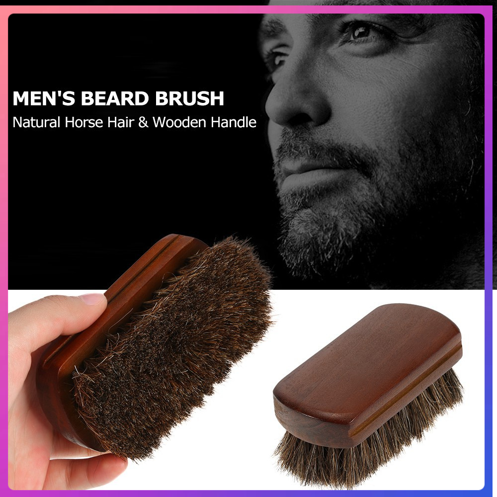 Men 's Beard Brush แปรงโกงหนวดขนแปรงธรรมชาติ Hair Hair Brushing Facial Hair Brush