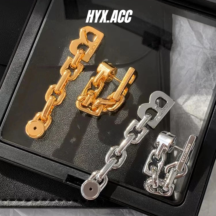 ต่างหูโซ่ จี้ตัวอักษร [B] สําหรับผู้หญิง