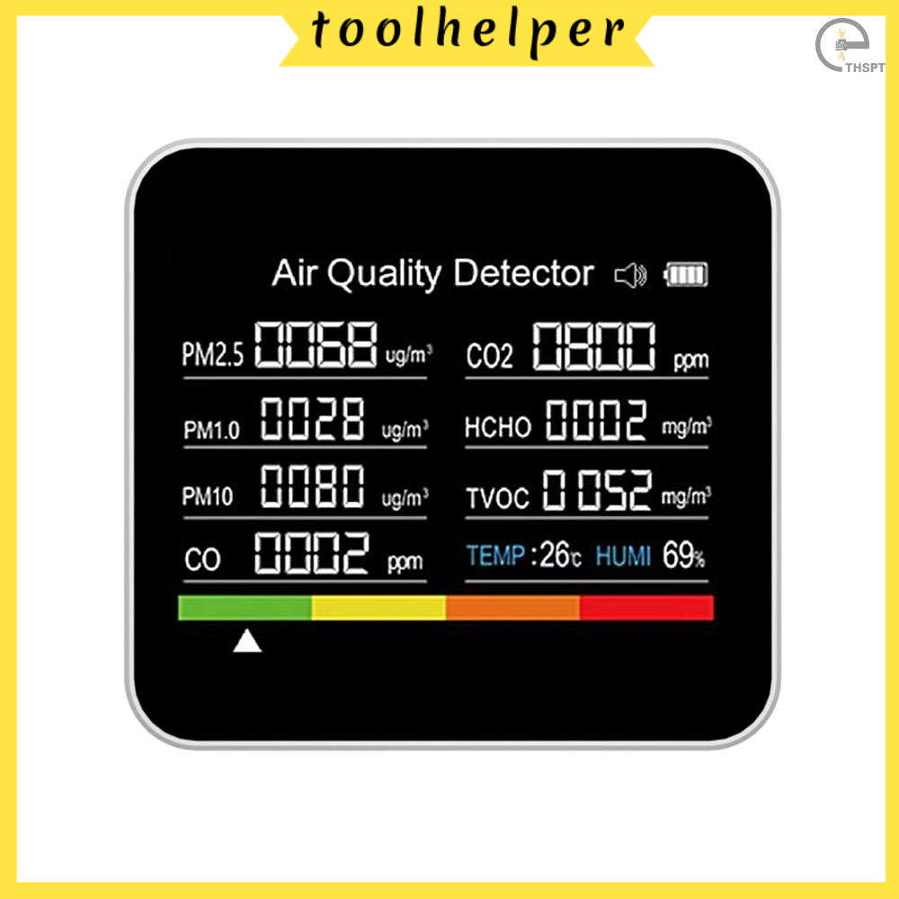 [T&amp;H]PM2.5 Detector เครื่องวัดปริมาณฝุ่น 9in1 มี sensor วัดค่า PM2.5 วัดอุณหภูมิ วัดความชื้นในอากาศ เครื่องวัดค่าฝุ่นไร้สาย เ