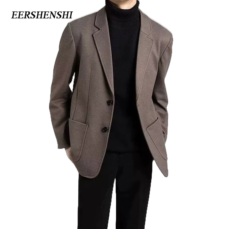 Eershenshi เสื้อแจ็กเก็ตลําลอง ผ้าฝ้าย ทรงหลวม ให้ความอบอุ่น สไตล์เกาหลี วินเทจ แฟชั่นฤดูใบไม้ร่วง และฤดูหนาว สําหรับผู้ชาย