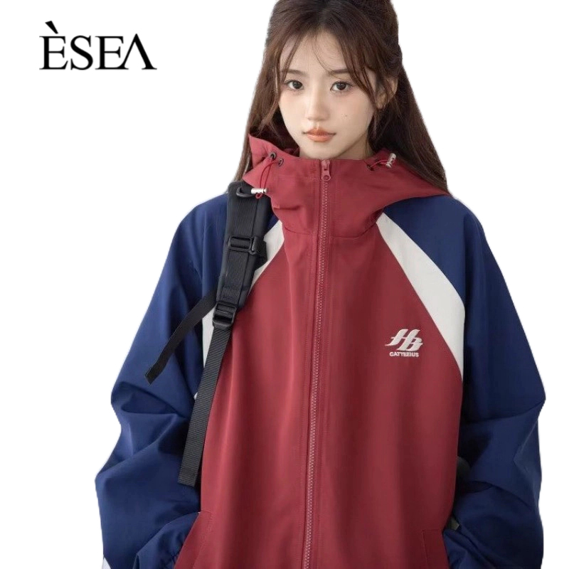 Esea เสื้อแจ็กเก็ต แฟชั่นฤดูใบไม้ผลิ และฤดูใบไม้ร่วง สไตล์ยุโรป และอเมริกา สําหรับผู้ชาย