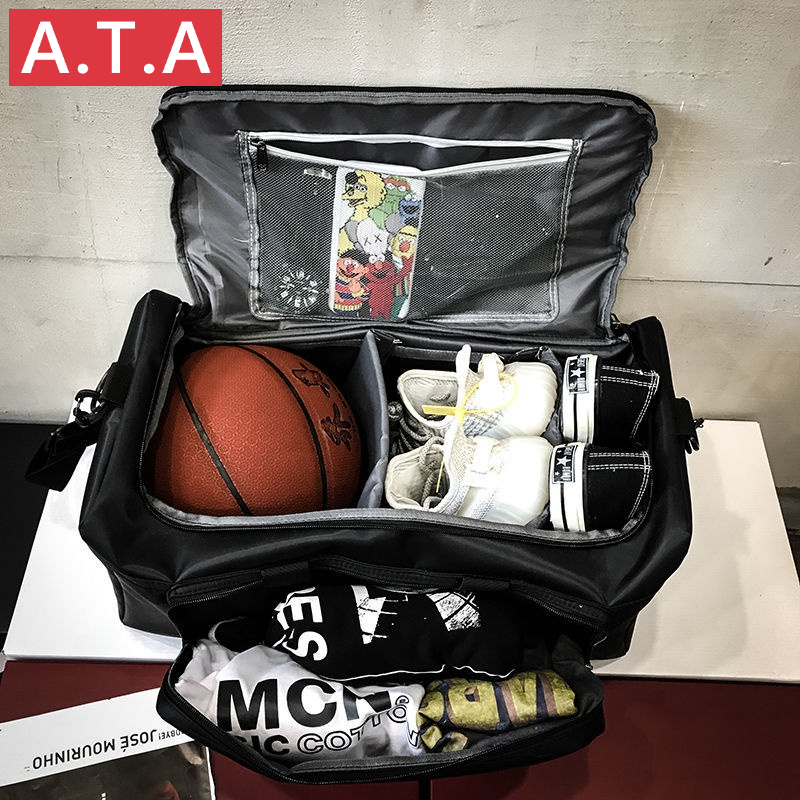 A.t.a กระเป๋าออกกำลังกายฟิตเนส 1 ใบสายสะพายไหล่ขนาดใหญ่พกพาสะดวกกระเป๋าหิ้วสำหรับผู้หญิง