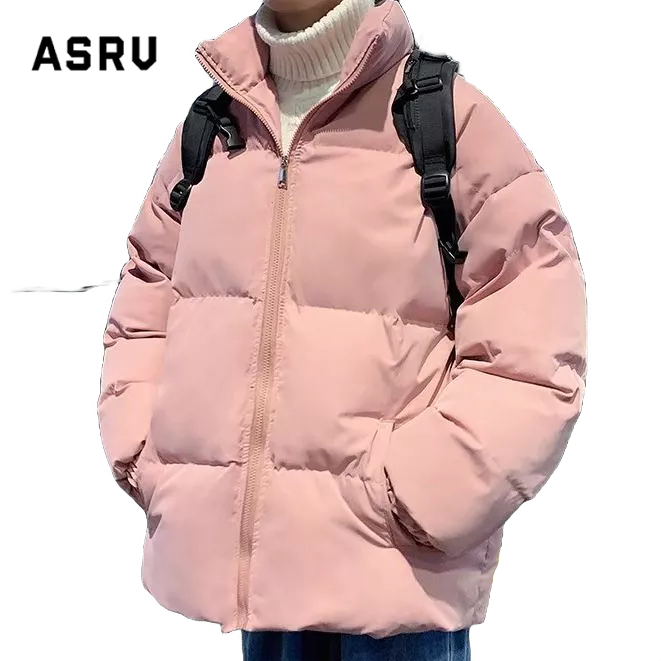 Asrv เสื้อแจ็กเก็ต ผ้าฝ้าย แบบหนา ให้ความอบอุ่น แฟชั่นฤดูหนาว สําหรับผู้ชาย และผู้หญิง