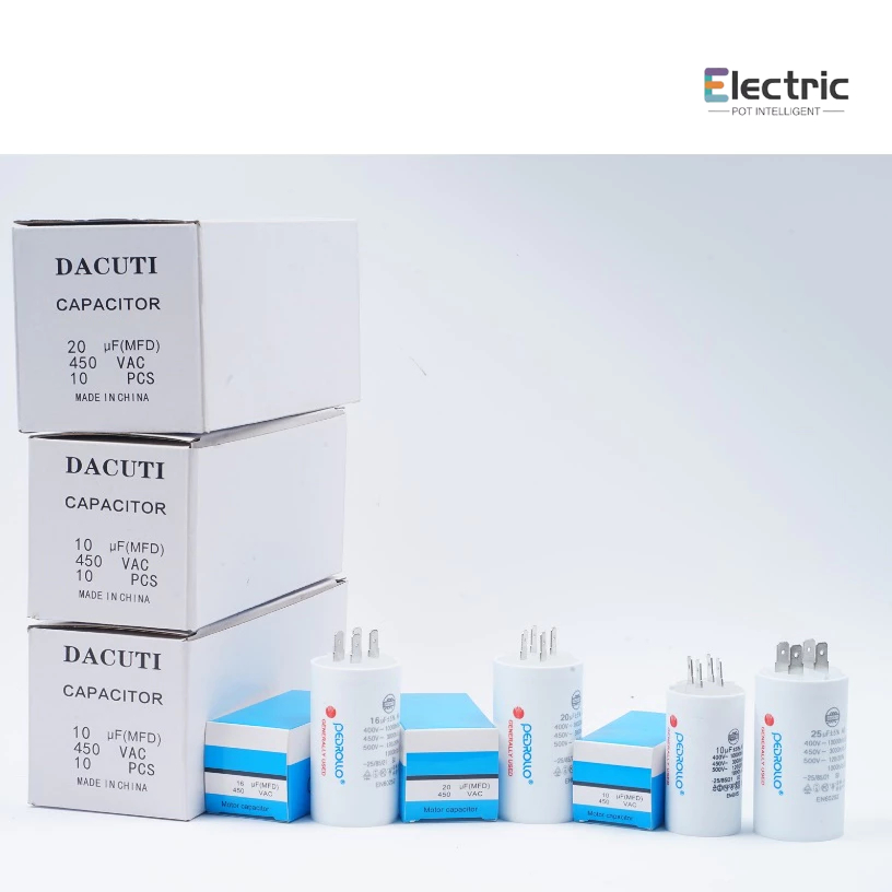 มอเตอร์ AC CBB60 Pedrollo ปั๊มน้ําตัวเก็บประจุ 10uf 20uf 25uf 30uf 35uf 45uf 50uf 100uf 450VAC pxa4