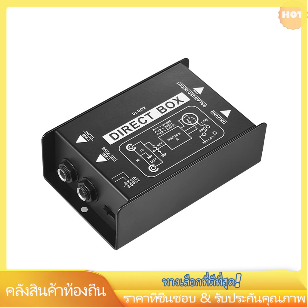 กล่องแปลงสัญญาณเสียง DI-Box แบบมืออาชีพ พร้อมอินเตอร์เฟส XLR TRS สําหรับกีตาร์ไฟฟ้า เบส
