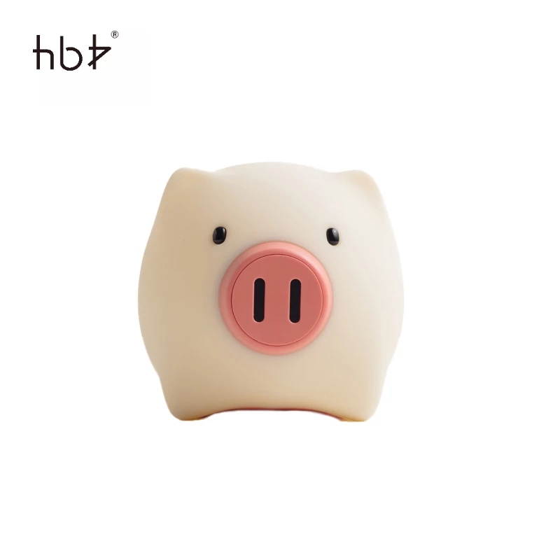 [heibaike] โคมไฟกลางคืน ซิลิโคน รูปหมู จมูกใหญ่ น่ารัก ของขวัญวันเกิด สําหรับเด็ก ไฟของเล่นเด็ก