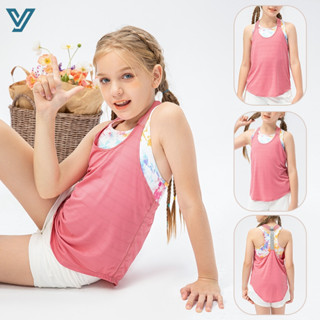 เสื้อกล้าม แขนกุด สีแคนดี้ สําหรับเด็กผู้หญิง อายุ 5-12 ปี