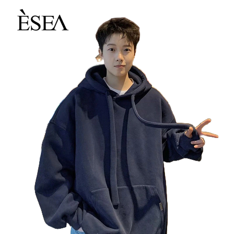 ESEA เสื้อกันหนาว มีฮู้ด แบรนด์อินเทรนด์ แฟชั่นฤดูใบไม้ร่วง และฤดูหนาว เรียบง่าย ยอดนิยม สําหรับผู้ชาย