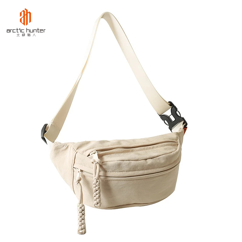 ARCTIC HUNTER จัดส่งฟรี สินค้าพร้อมส่ง ใหม่ กระเป๋าสะพายไหล่ สะพายข้าง ไนล่อน เรียบง่าย สไตล์สปอร์ต แฟชั่นสไตล์ญี่ปุ่น