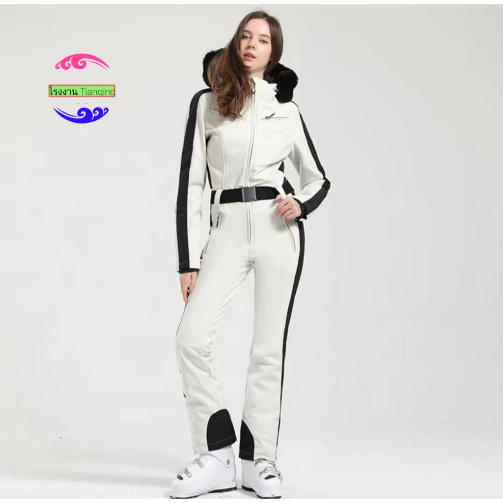Tianqing โรงงานพร้อมสต็อกแฟชั่นแท้กีฬาชุดสกีกระดานคู่Slim-fit Slimmerดูกันน้ําWindproof Breathable WARMเวอร์ชั่นเกาหลีOne