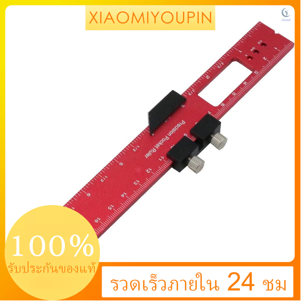 ไม้บรรทัดวัดตําแหน่งงานไม้ แบบอลูมิเนียมอัลลอย พร้อมสเกลเมตริก และสเกลอิมพีเรียล สําหรับช่างไม้