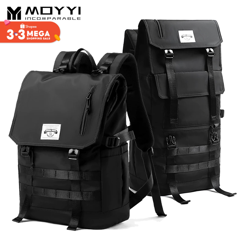 Moyyi กระเป๋า ผู้ชาย ใหม่ กระเป๋าเป้สะพายหลัง ใส่แล็ปท็อป กันขโมย 3 แบบ 15.6 นิ้ว สําหรับวัยรุ่น โรงเรียน เดินป่า เล่นกีฬา กลางแจ้ง ความจุ 38 ลิตร เดินทาง 2-3 วัน