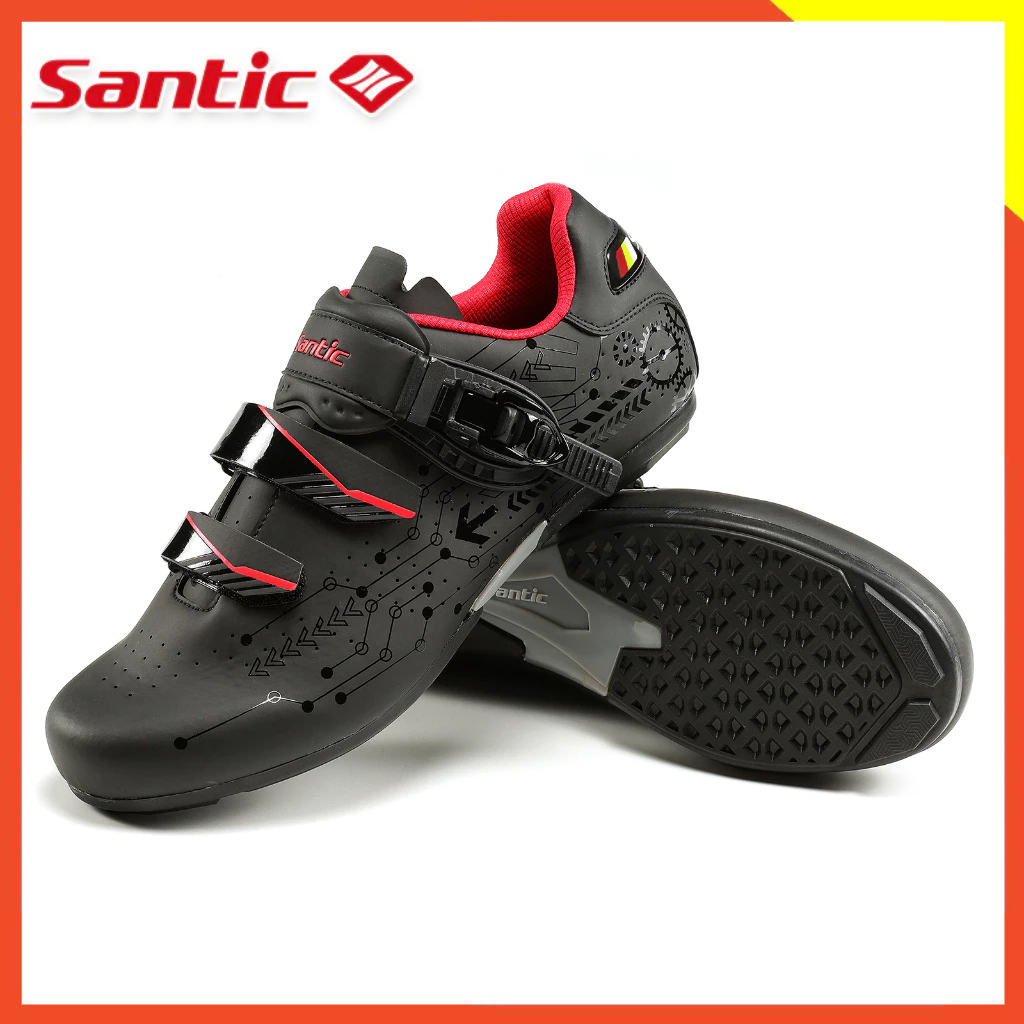 Santic รองเท้ากีฬา รองเท้าปั่นจักรยาน ไม่ล็อก สําหรับผู้ชาย และผู้หญิง ไซซ์ 37-46