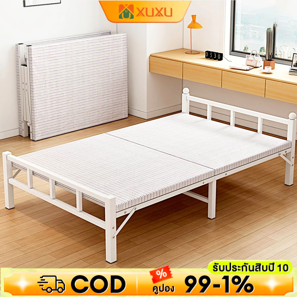 เตียงพับได้ ไม่ต้องติดตั้ง เตียงพับ เตียงแบบพกพา เตียงไม้พับได้ โซฟาปรับนอนได้ รับน้ำหนักได้800KG