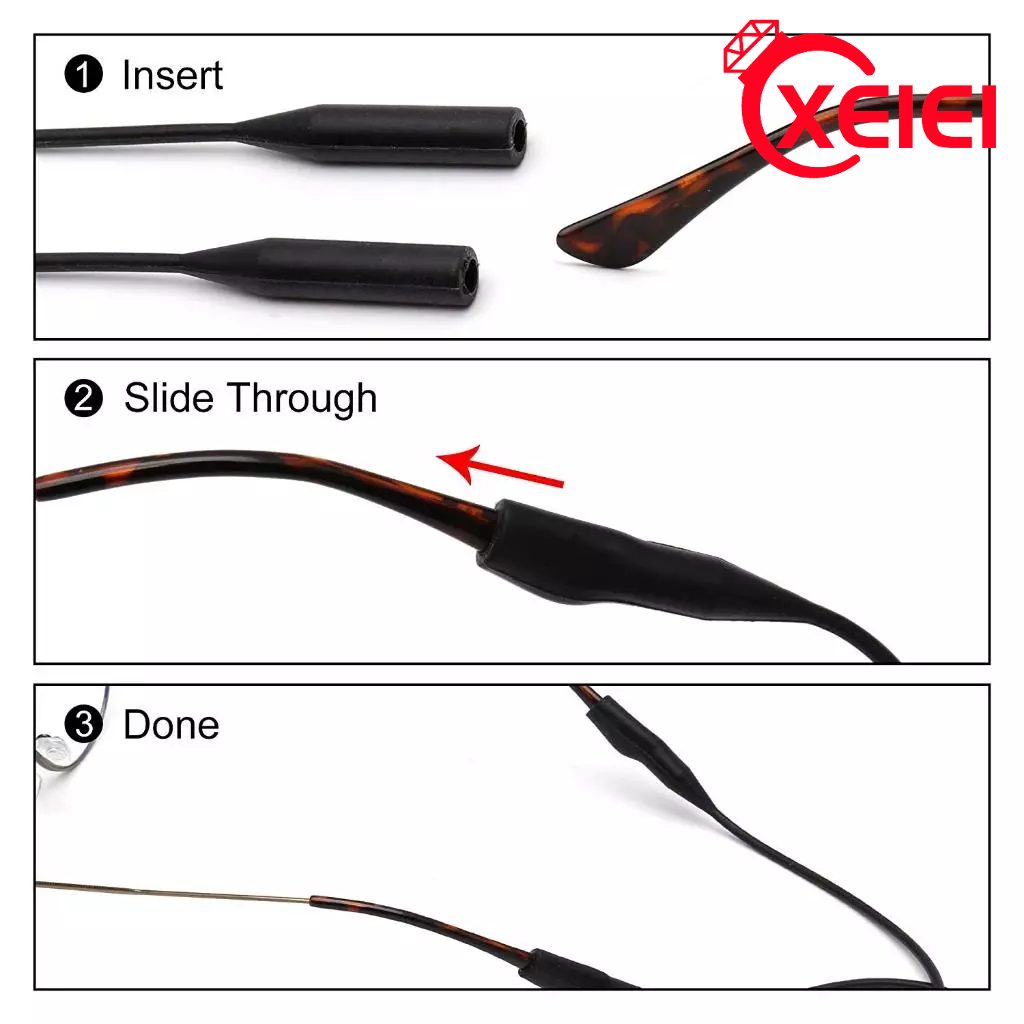 สายคล้องแว่นตา ซิลิโคน แว่นกันแดด โซ่กีฬา กันลื่น สายเชือกแว่นตา ที่ใส่สาย - รูปที่ 2