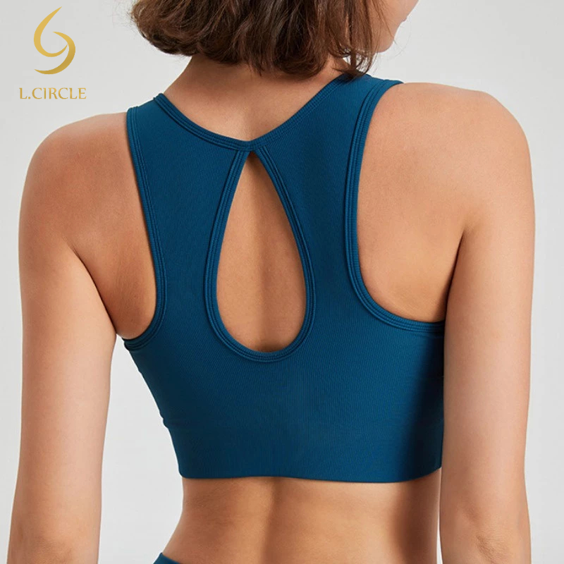 L.CIRCLEfixed ชุดชั้นในกีฬาเบาะผู้หญิงกันกระแทกวิ่งออกกําลังกายเสื้อกั๊กโยคะ