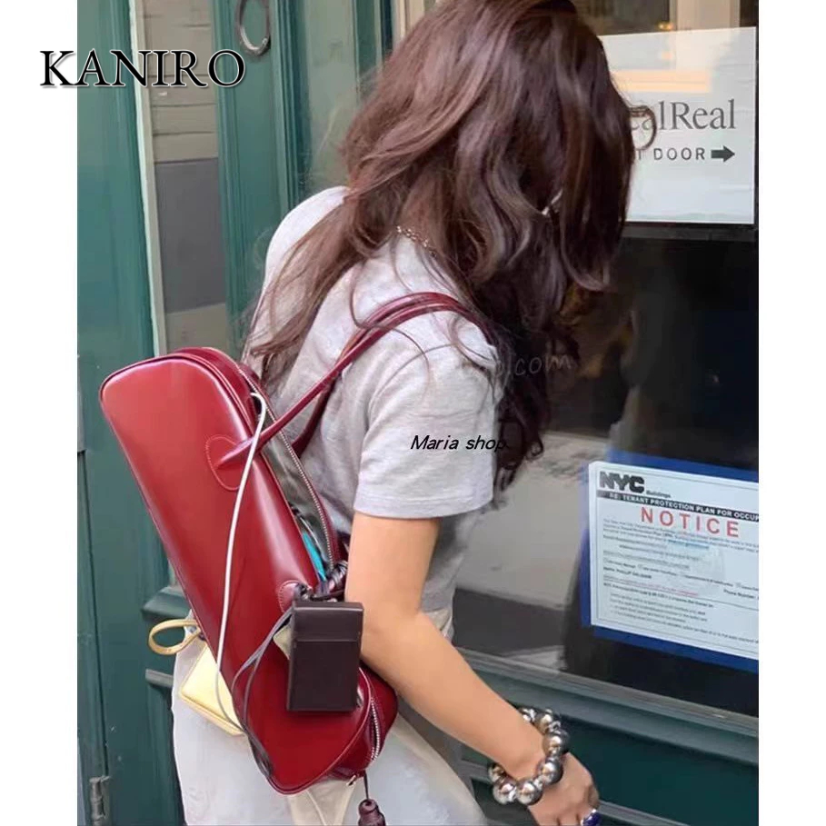 Kaniro กระเป๋าสะพายไหล่ลําลอง ความจุขนาดใหญ่ สไตล์เรโทร สําหรับสตรี