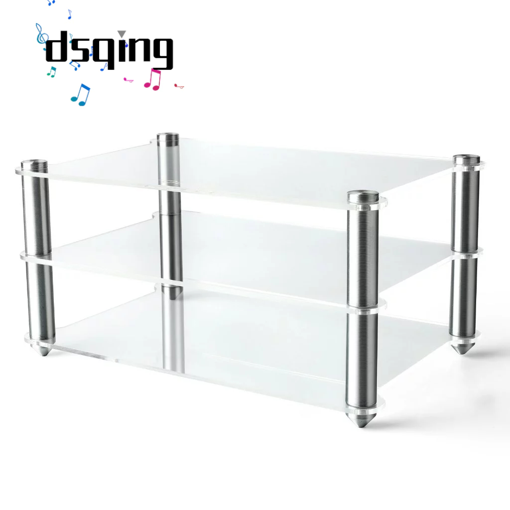 Kguss ชั้นวางเครื่องขยายเสียง HIFI แบบอะคริลิคใส สองชั้น