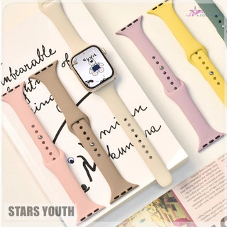 【23 สี】สายนาฬิกาข้อมือยางนิ่ม แบบบาง สีแคนดี้ สําหรับ iwatch 45 มม. 41 มม. 49 มม. 44 มม. 40 มม. 46 มม. 42 มม. iwatch series 10 9 8 7 6 5 SE 4 3 2