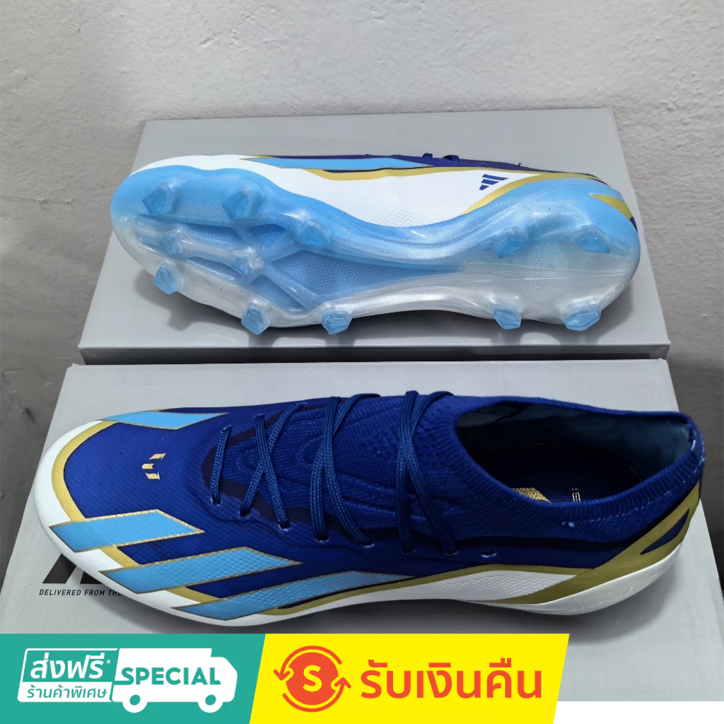 Adiidas X Crazyfast Messi “Spark Gen10s” NEW 2024 FG SIZE:39-45 รองเท้าฟุตบอล กันลื่น ทนต่อการสึกหรอ สําหรับผู้ชาย
