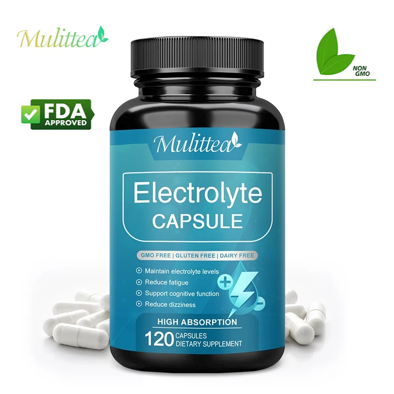 Mulittea Electrolyte Hard Capsules แคปซูลอิเล็กโทรไลท์ แบบแข็ง โภชนาการการกีฬาความอดทนการวิ่งอาหารเสริมเติมน้ำด่วน