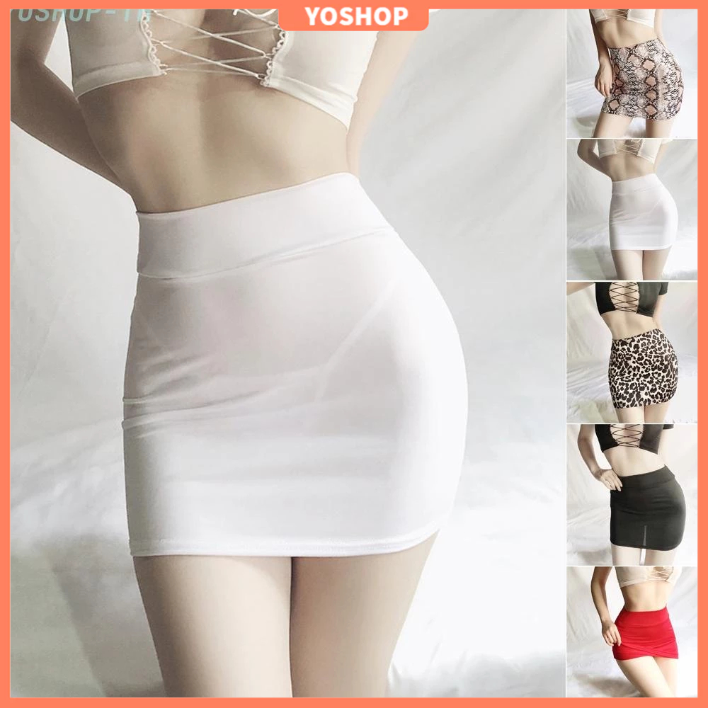 กระโปรงสั้น รัดรูป โพลีเอสเตอร์ เซ็กซี่ ผ้าตาข่าย ยืดได้ บางเฉียบ ใส่ไปคลับ
