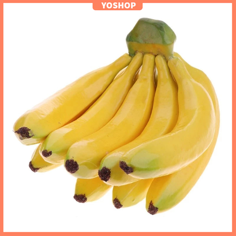 Yop ผลไม้ปลอม กล้วยปลอม พลาสติก เสมือนจริง สําหรับตกแต่งปาร์ตี้