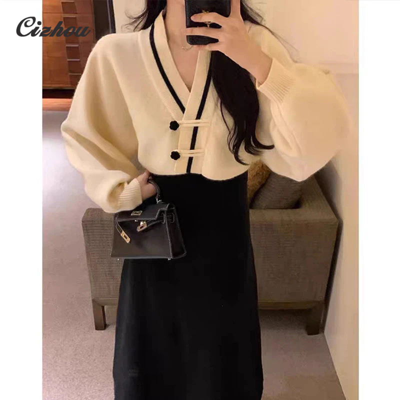 Cizhou เสื้อแจ็กเก็ต คอวี กลิ่นหอม ขนาดเล็ก สําหรับผู้หญิง