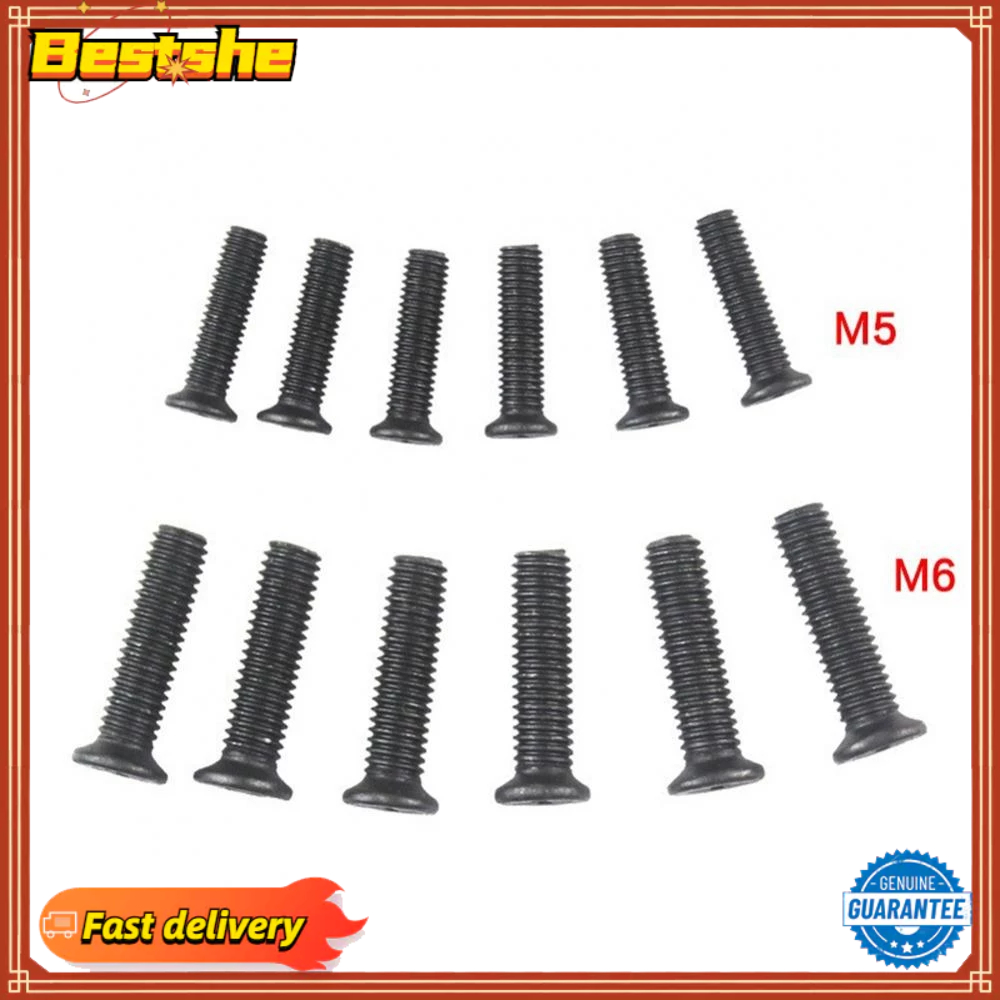 หัวจับดอกสว่าน สกรูเกลียวซ้าย สีดํา อุปกรณ์เสริม 6 ชิ้น