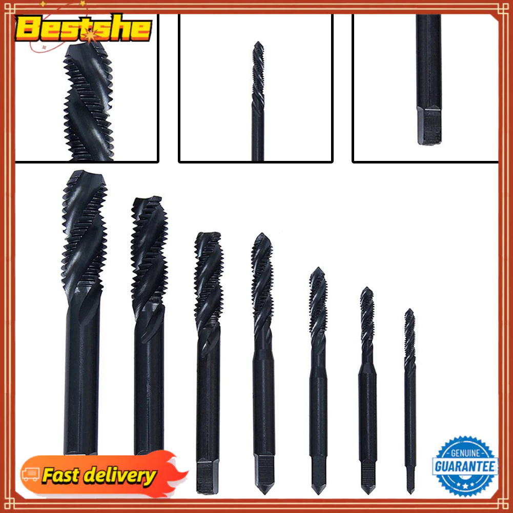 <Bestshe> ชุดดอกต๊าปเกลียว สกรูไนไตรด์ HSS M3-M12 1 ชิ้น