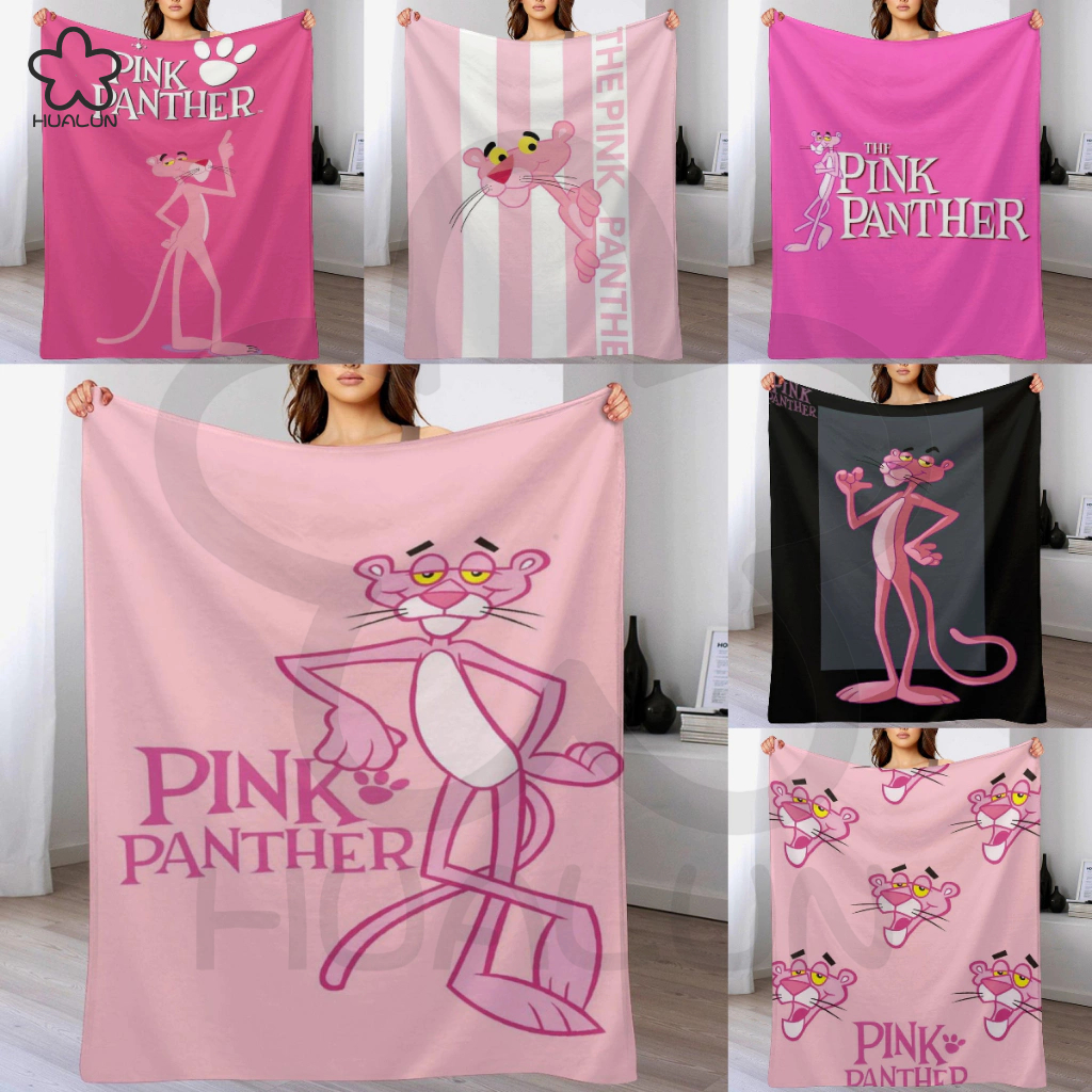 ผ้าห่มไมโครไฟเบอร์ แบบนิ่ม พิมพ์ลาย Pink Panther