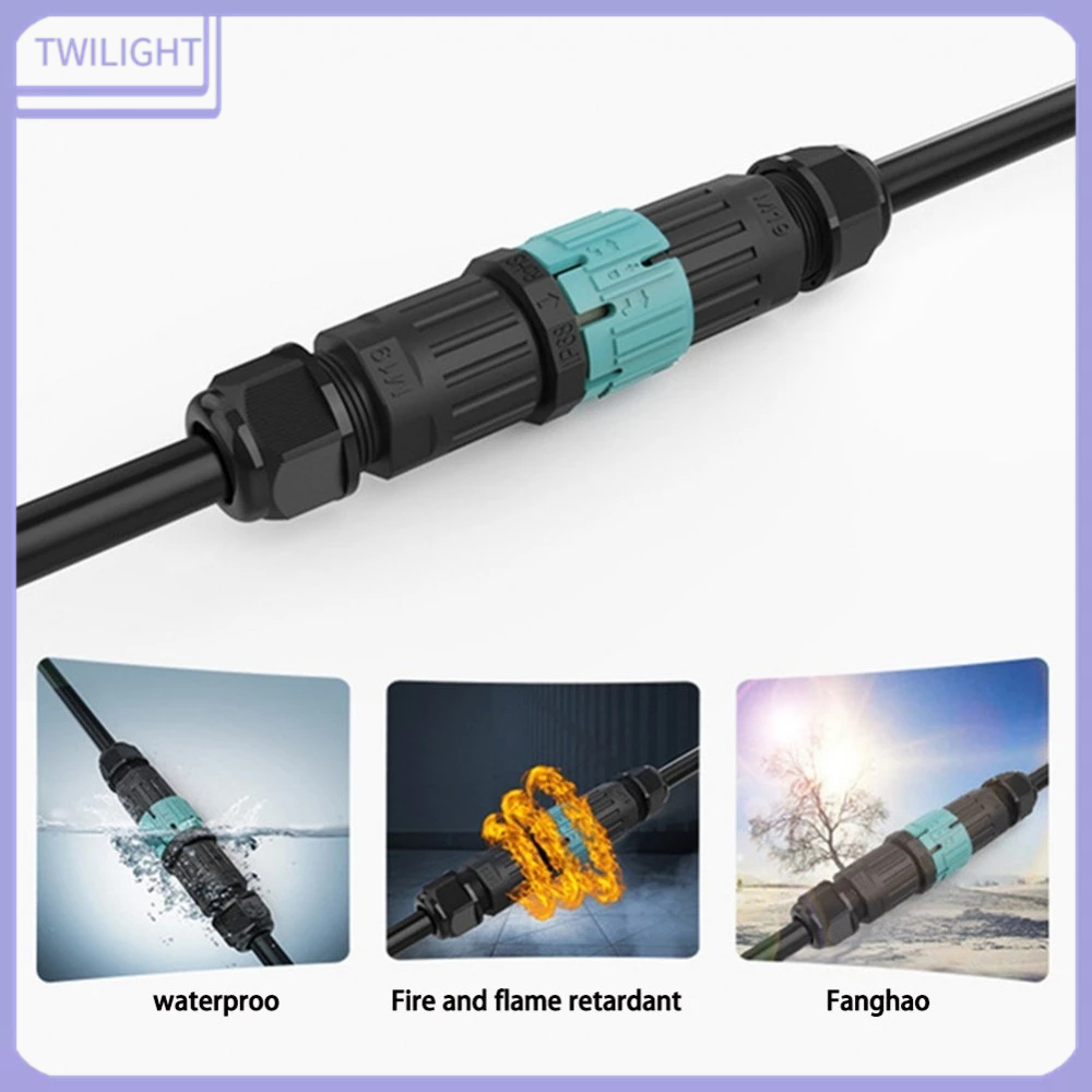 Hazardous Environment IP68 Waterproof Inline Cable Coupler Plug Socket Connector#TWILIGHT