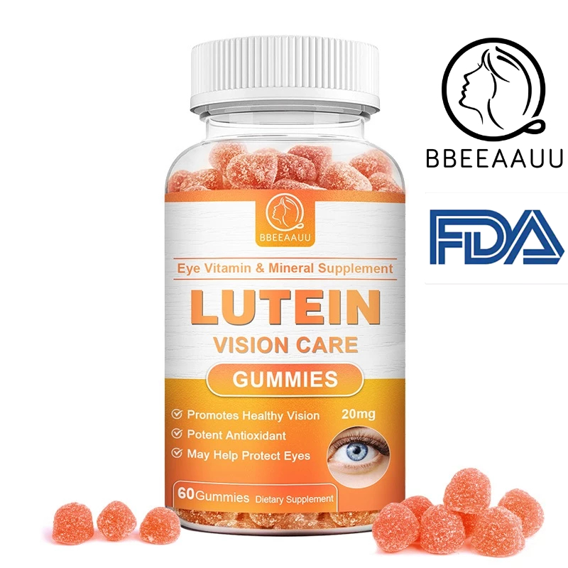 【BBEEAAUU】 Lutein Vision Care 60 กัมมี ่ - 20 มก Lutein - วิตามินบำรุงสายตา ตาชุ่มชื่น . - อาหารเสริมบํารุงรอบดวงตาและแร ่ ธาตุ , รองรับระดับความชื ้ นของดวงตาที ่ ดีต ่ อสุขภาพ , ความเครียดของดวงตาที ่ เกี ่ ยวข ้ องกับอายุ ลดอาการแสบตา เคืองตา ลดอาการต