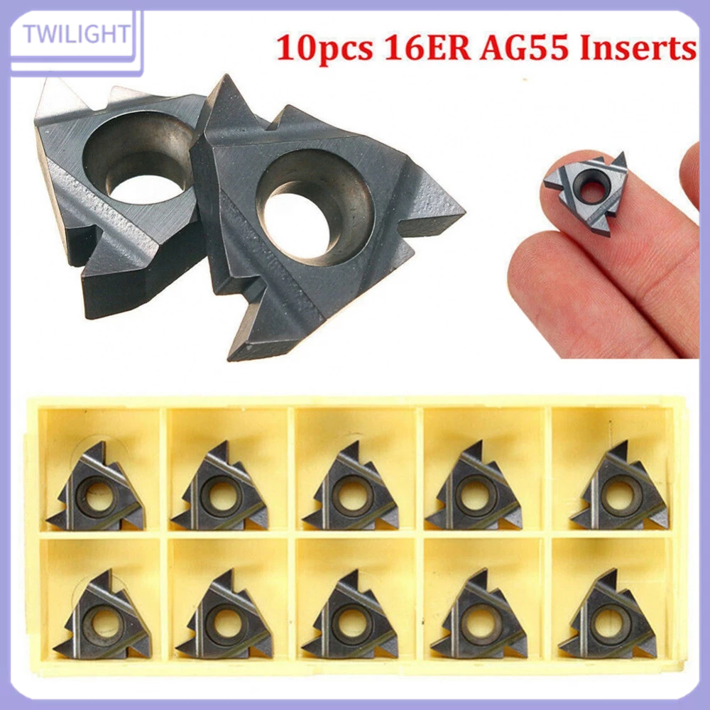 เม็ดมีดกลึง CNC 16ER AG55 6 มม. 10 ชิ้น