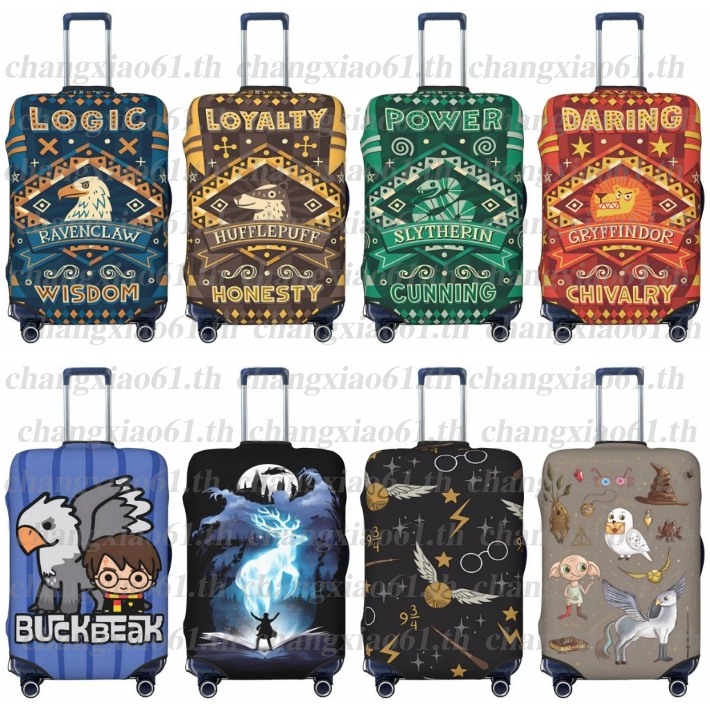 ผ้าคลุมกระเป๋าเดินทางแฮร์รี่พอตเตอร์ที่ซักได้ตัวป้องกันกระเป๋าเดินทางป้องกันรอยขีดข่วนเหมาะสําหรับกระเป๋าเดินทางขนาด 18-32 นิ้ว