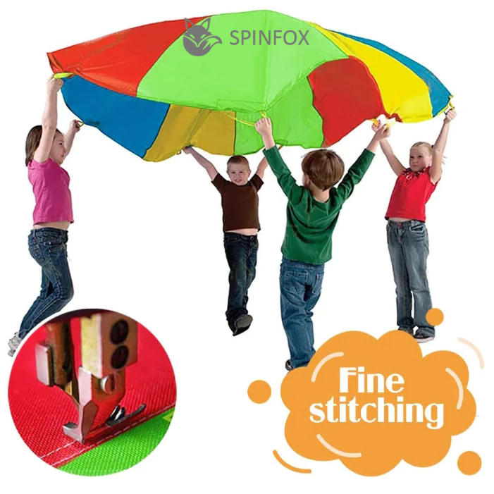 เด ็ กกลางแจ ้ ง Teamwork เกม Prop Rainbow ร ่ มชูชีพของเล ่ น Play Mat