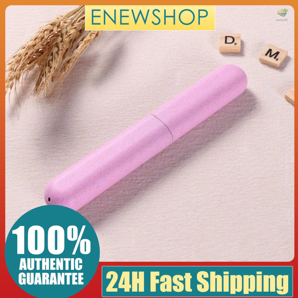 Travel Tooth Brush Case Lightweight Portable Dust-Proof Plastic  Rack Holder Storage Box Pink