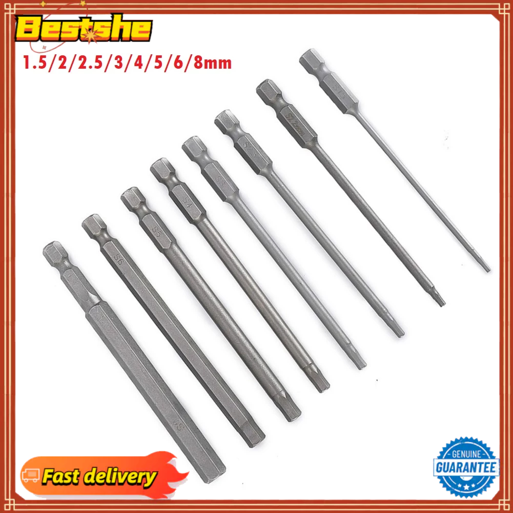 <Bestshe> ดอกไขควง หกเหลี่ยม เปลี่ยนเร็ว ความยาว 100 มม. 1 ชิ้น