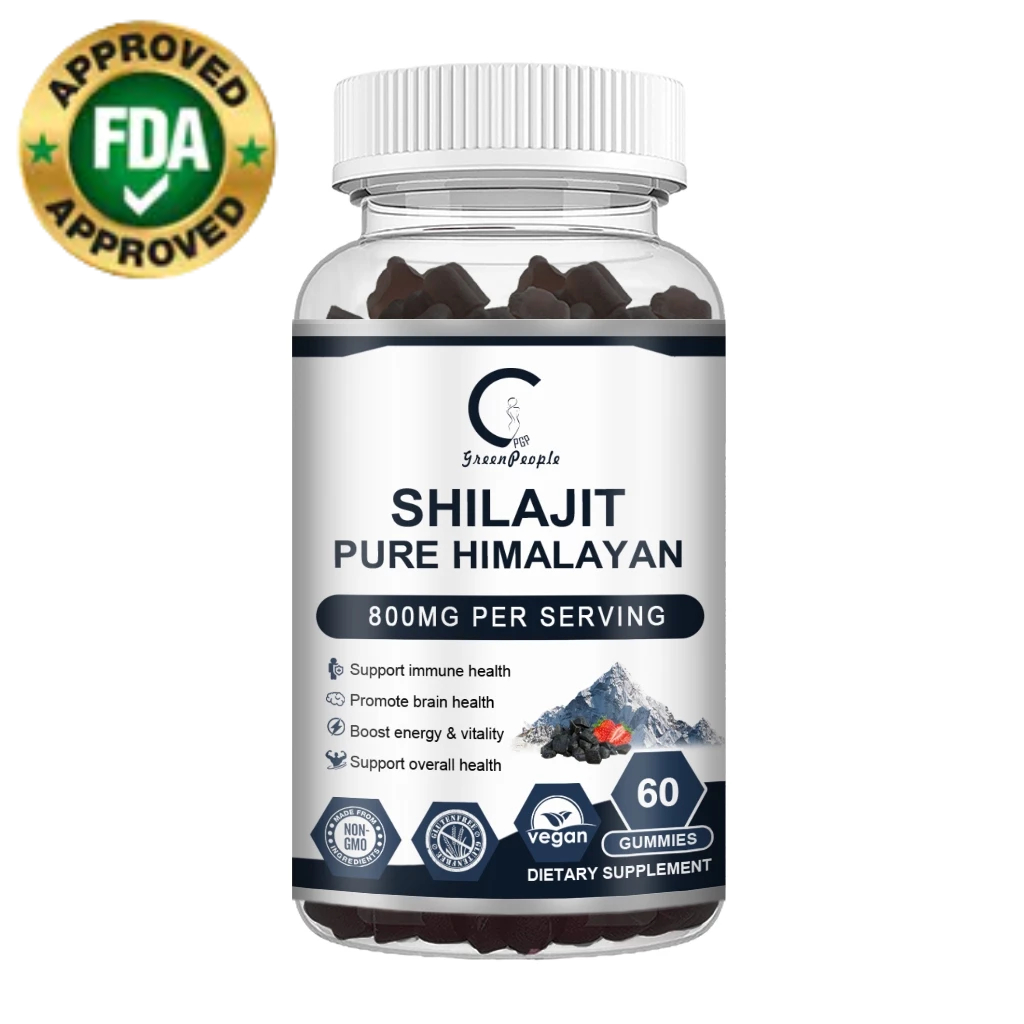 【GPGP Greenpeople】 Shilajit 60Gummies 800มก.โซเดียม,การเสริมความแข ็ งแรงของภูมิคุ ้ มกัน,สุขภาพสมอง,พลังงานและพลังสนับสนุนความเป ็ นอยู ่ ที ่ ดีของคุณจากภายใน,สําหรับผู ้ ชายและผู ้ หญิง