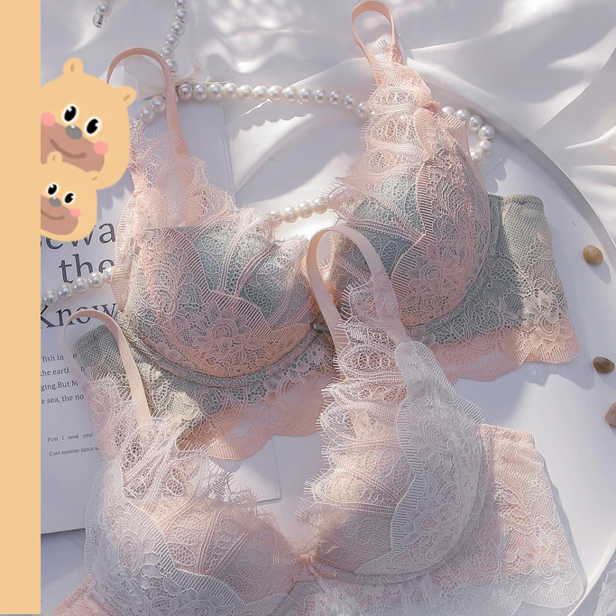bearbra บราดันทรง ลูกไม้ เซ็กซี่ บางพิเศษ สไตล์ฝรั่งเศส กันย้อนกลับ ใส่สบาย สําหรับผู้หญิง