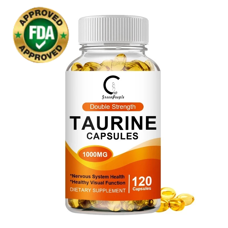 Gpgp Taurine 120 Capsules - ทอรีน 1000mg บำรุงหัวใจและระบบประสาท - อาหารเสริมสำหรับผู้ใหญ่