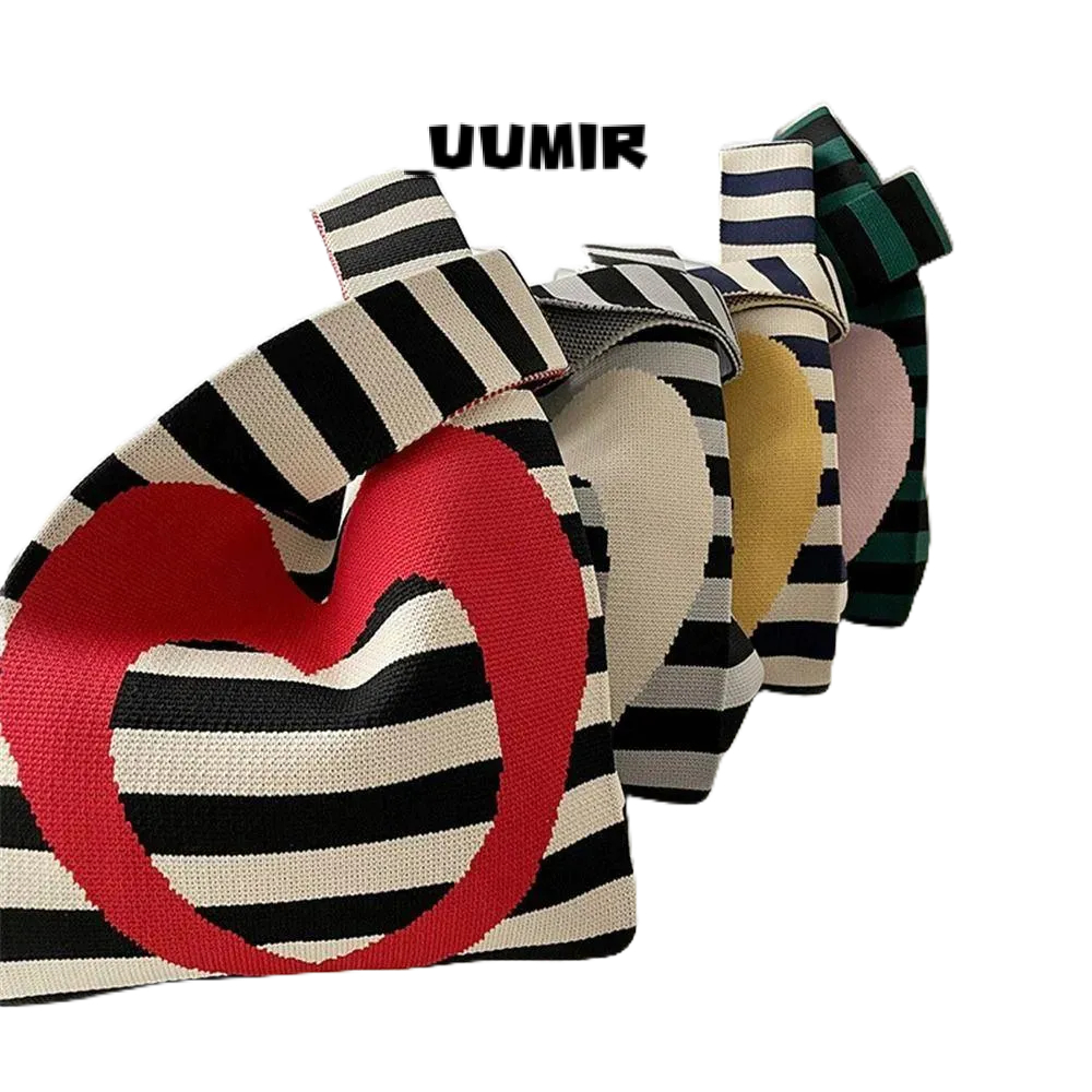 UUMIR กระเป๋าถือลําลอง ผ้าถัก แฮนด์เมด