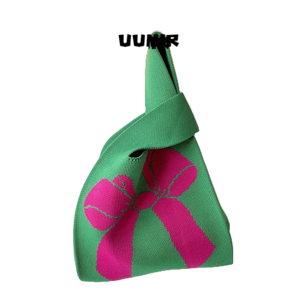 UUMIR   กระเป๋าถือ ผ้าถัก แฮนด์เมด ใช้ซ้ําได้